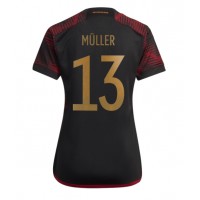 Billiga Tyskland Thomas Muller #13 Borta fotbollskläder Dam VM 2022 Kortärmad